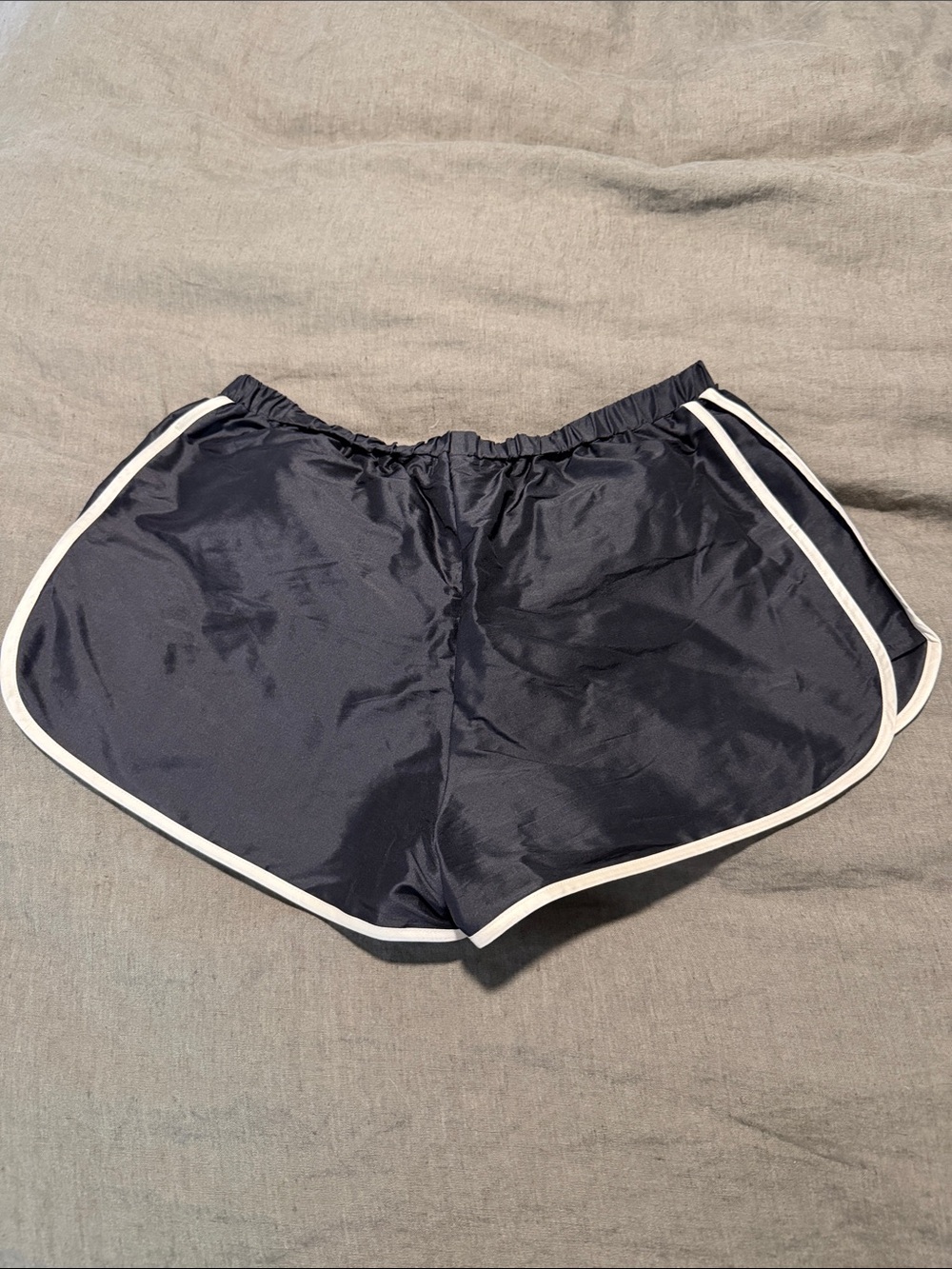 DONNI The Silk Taffeta Racer Stripe Short in Jet - Picture 5 of 7